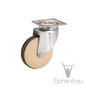 Lenkrolle Buche 75mm